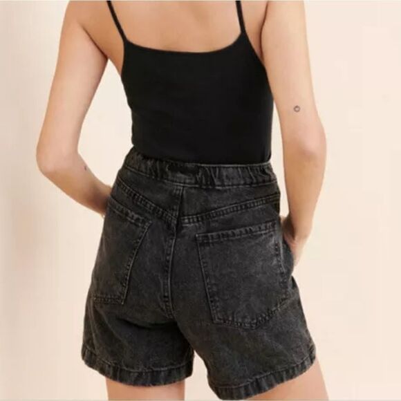 Urban Outfitters BDG Poppy Denim Drawstring Shorts Washed Black XS - Picture 11 of 12